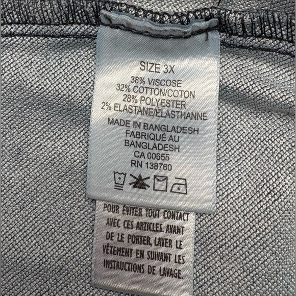 NWOT, Penningtons, 1948 Fit, Stretch Denim Short, Plus Size 3X, Blue - Picture 7 of 9